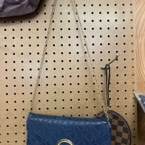 MICHAEL Michael Kors Blue Crossbody Bag with Metallic Detail